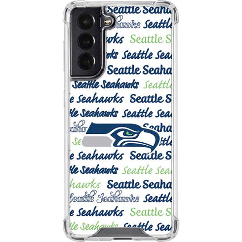 NFL Seattle Seahawks Print Galaxy S22 Clear Case