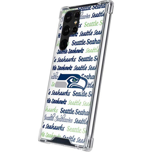 NFL Seattle Seahawks Print Galaxy S22 Ultra Clear Case