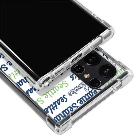 NFL Seattle Seahawks Print Galaxy S22 Ultra Clear Case