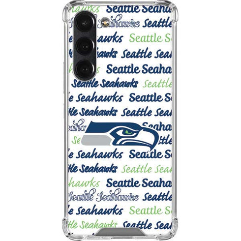 NFL Seattle Seahawks Print Galaxy S23 Plus Clear Case