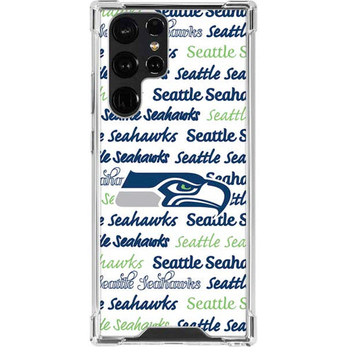 NFL Seattle Seahawks Print Galaxy S24 Ultra Clear Case