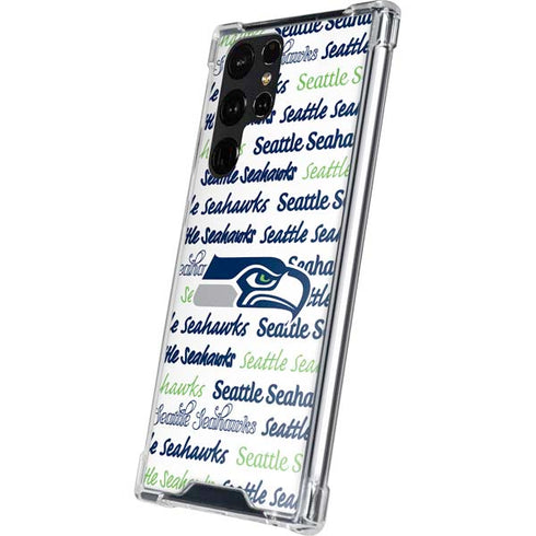 NFL Seattle Seahawks Print Galaxy S24 Ultra Clear Case