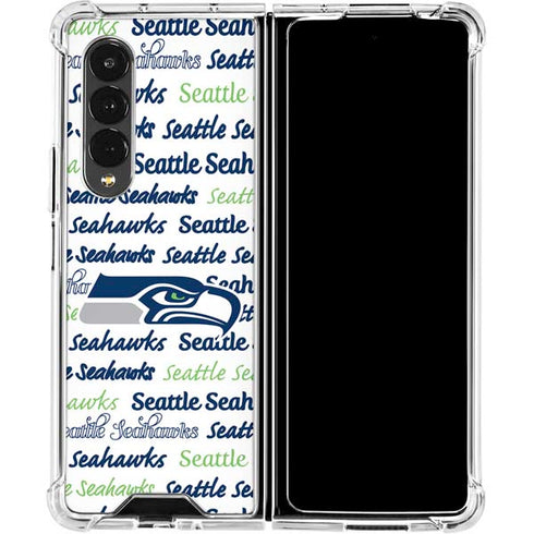 NFL Seattle Seahawks Print Galaxy Z Fold4 5G Clear Case