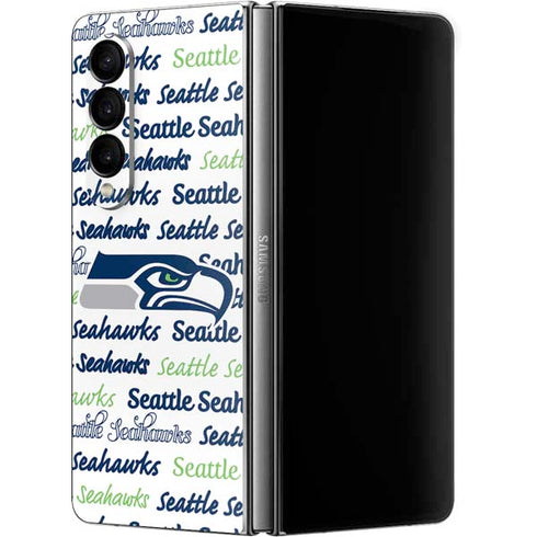 NFL Seattle Seahawks Print Galaxy Z Fold4 5G Skin