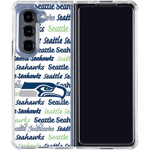 NFL Seattle Seahawks Print Galaxy Z Fold5 5G Clear Case