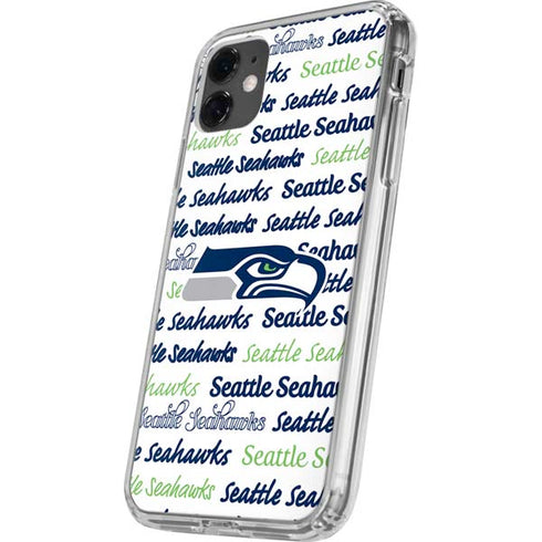 NFL Seattle Seahawks Print iPhone 11 Clear Case