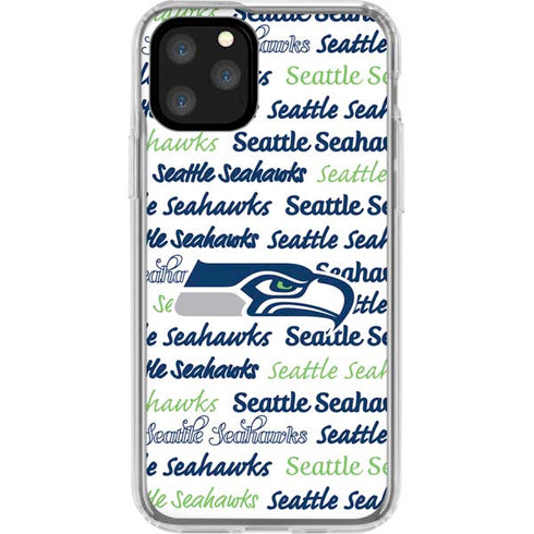 NFL Seattle Seahawks Print iPhone 11 Pro Clear Case