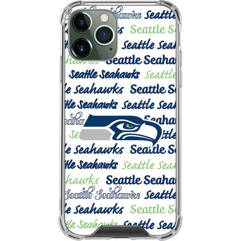 NFL Seattle Seahawks Print iPhone 11 Pro Max Clear Case