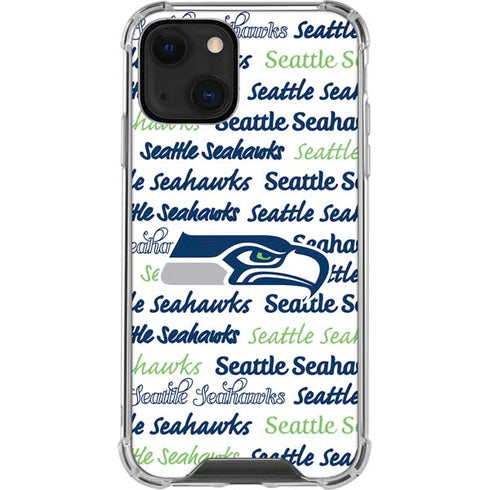 NFL Seattle Seahawks Print iPhone 13 Clear Case