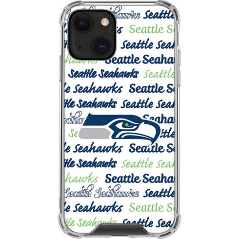 NFL Seattle Seahawks Print iPhone 13 Mini Clear Case