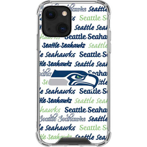 NFL Seattle Seahawks Print iPhone 14 Clear Case