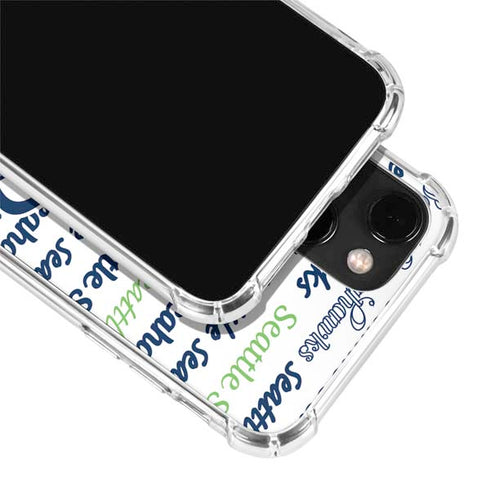 NFL Seattle Seahawks Print iPhone 14 Clear Case
