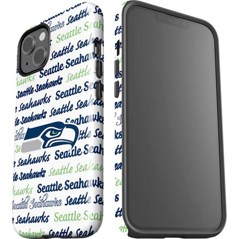 NFL Seattle Seahawks Print iPhone 15 Plus Impact Case
