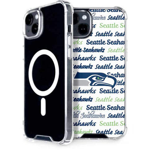 NFL Seattle Seahawks Print iPhone 14 MagSafe Case