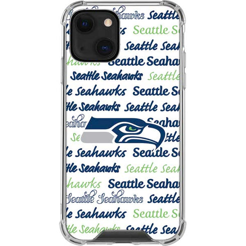 NFL Seattle Seahawks Print iPhone 14 Plus Clear Case