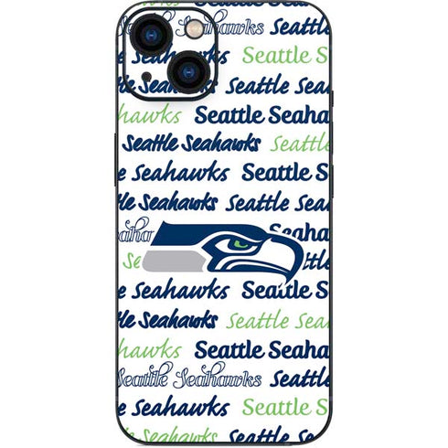 NFL Seattle Seahawks Print iPhone 15 Plus Skin