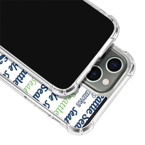 NFL Seattle Seahawks Print iPhone 14 Pro Clear Case