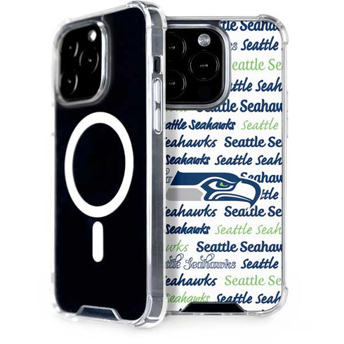 NFL Seattle Seahawks Print iPhone 15 Pro MagSafe Case