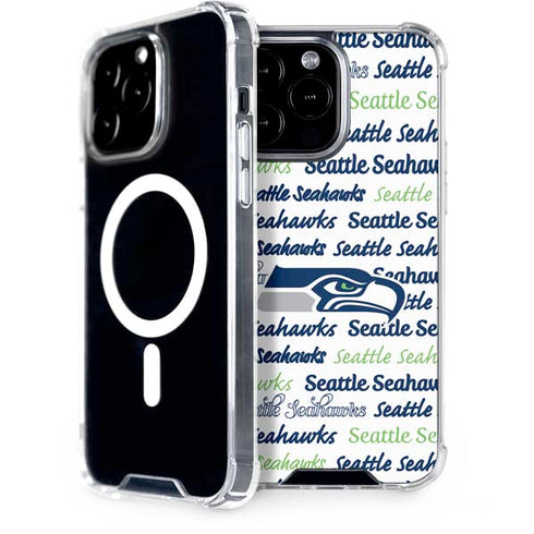 NFL Seattle Seahawks Print iPhone 15 Pro Max MagSafe Case