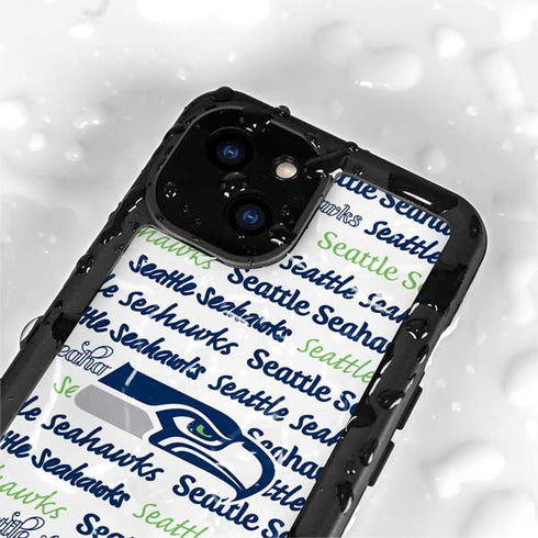 NFL Seattle Seahawks Print iPhone 15 Waterproof Case