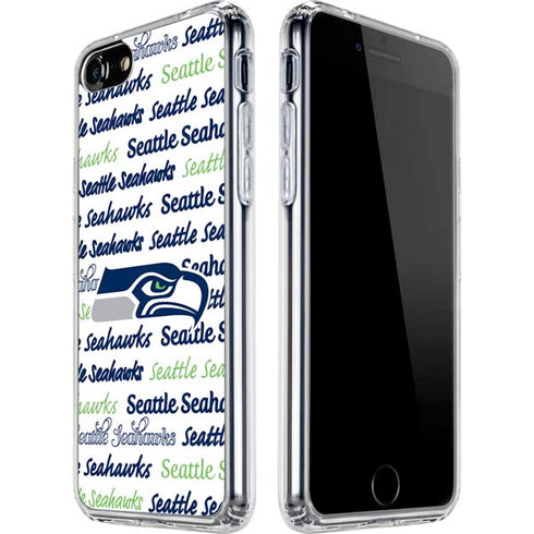 NFL Seattle Seahawks Print iPhone SE (2nd & 3rd Gen) Clear Case