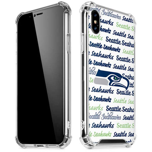 NFL Seattle Seahawks Print iPhone X/XS Clear Case