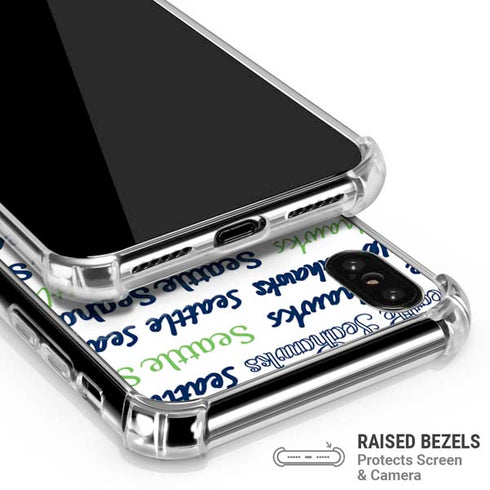 NFL Seattle Seahawks Print iPhone X/XS Clear Case