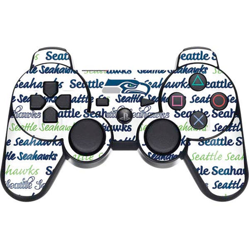 NFL Seattle Seahawks Print PS3 Dual Shock wireless controller Skin