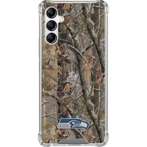NFL Seattle Seahawks Realtree AP Camo Galaxy A14 5G Clear Case