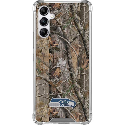 NFL Seattle Seahawks Realtree AP Camo Galaxy A15 5G Clear Case