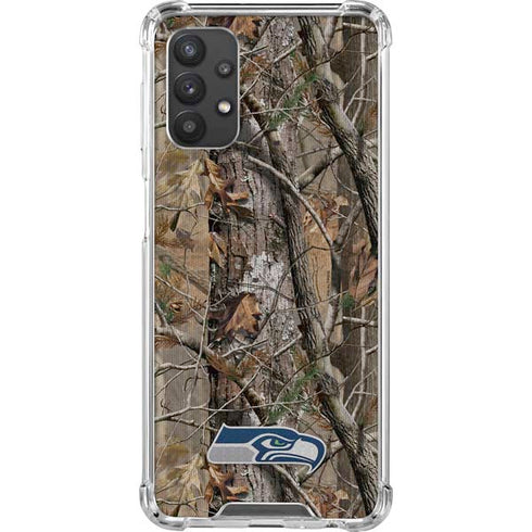 NFL Seattle Seahawks Realtree AP Camo Galaxy A32 5G Clear Case