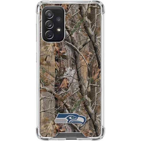 NFL Seattle Seahawks Realtree AP Camo Galaxy A72 5G Clear Case
