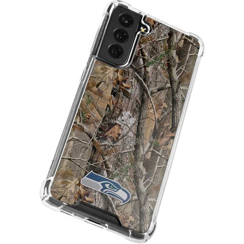 NFL Seattle Seahawks Realtree AP Camo Galaxy S21 FE Clear Case