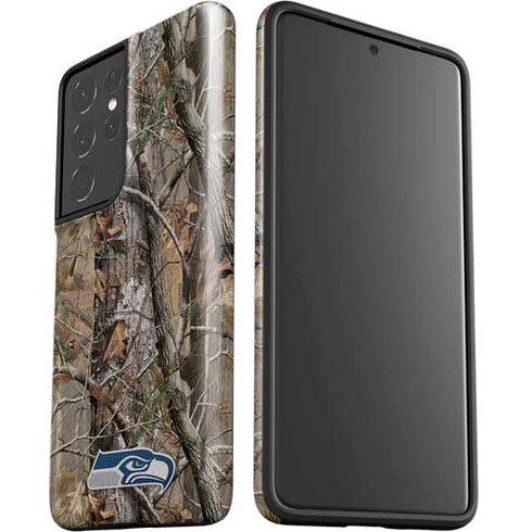 NFL Seattle Seahawks Realtree AP Camo Galaxy S21 Ultra 5G Pro Case