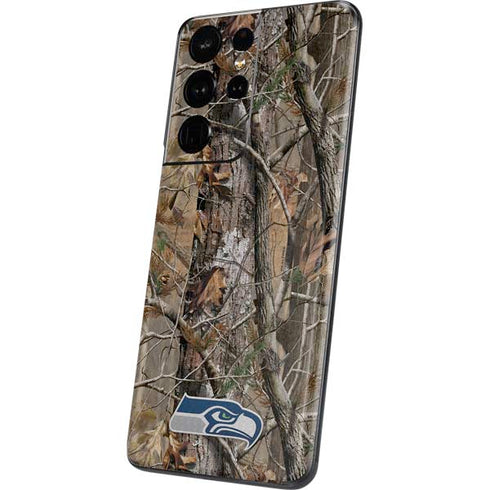 NFL Seattle Seahawks Realtree AP Camo Galaxy S21 Ultra 5G Skin