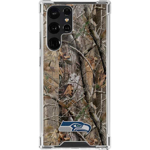 NFL Seattle Seahawks Realtree AP Camo Galaxy S22 Ultra Clear Case