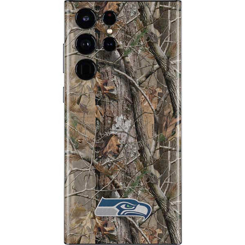 NFL Seattle Seahawks Realtree AP Camo Galaxy S22 Ultra Skin