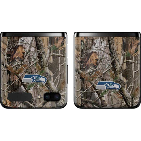 NFL Seattle Seahawks Realtree AP Camo Galaxy Z Flip Skin
