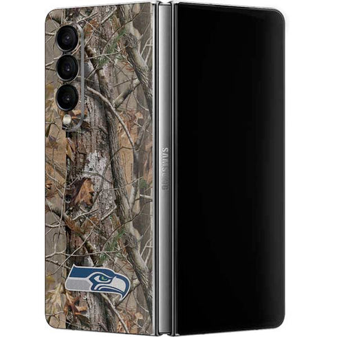 NFL Seattle Seahawks Realtree AP Camo Galaxy Z Fold4 5G Skin