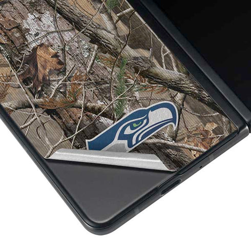 NFL Seattle Seahawks Realtree AP Camo Galaxy Z Fold4 5G Skin