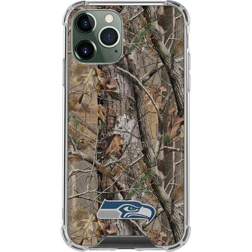 NFL Seattle Seahawks Realtree AP Camo iPhone 11 Pro Max Clear Case