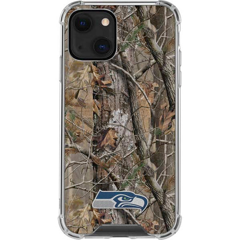 NFL Seattle Seahawks Realtree AP Camo iPhone 13 Clear Case