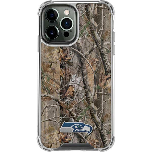 NFL Seattle Seahawks Realtree AP Camo iPhone 13 Pro Max Clear Case