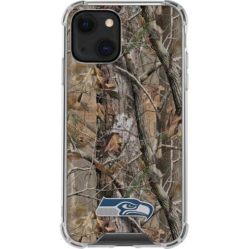 NFL Seattle Seahawks Realtree AP Camo iPhone 14 Clear Case