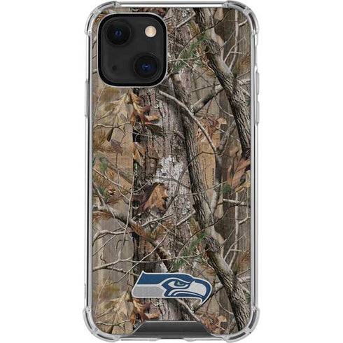 NFL Seattle Seahawks Realtree AP Camo iPhone 15 Plus Clear Case
