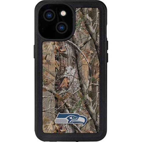NFL Seattle Seahawks Realtree AP Camo iPhone 15 Waterproof Case