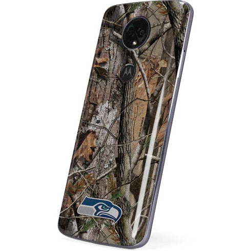 NFL Seattle Seahawks Realtree AP Camo Moto E5 Plus Skin