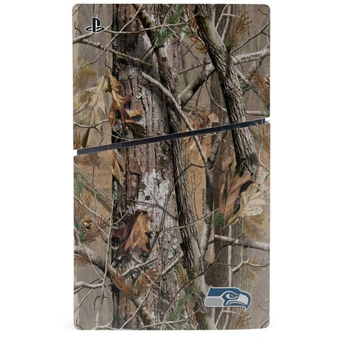 NFL Seattle Seahawks Realtree AP Camo PS5 Slim Disk Console Skin