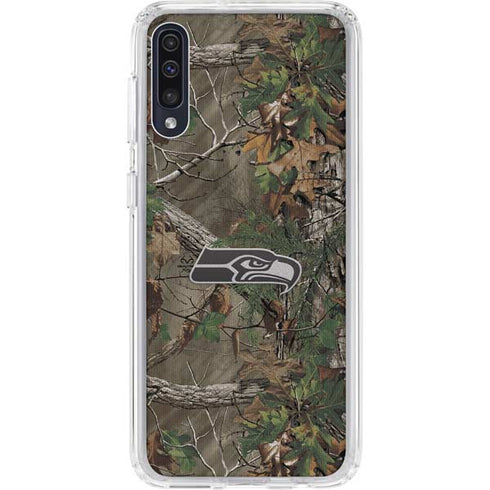 NFL Seattle Seahawks Realtree Xtra Green Camo Galaxy A50 Clear Case