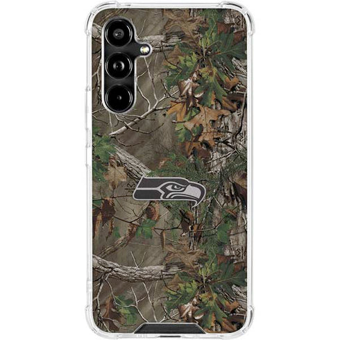 NFL Seattle Seahawks Realtree Xtra Green Camo Galaxy A54 5G Clear Case